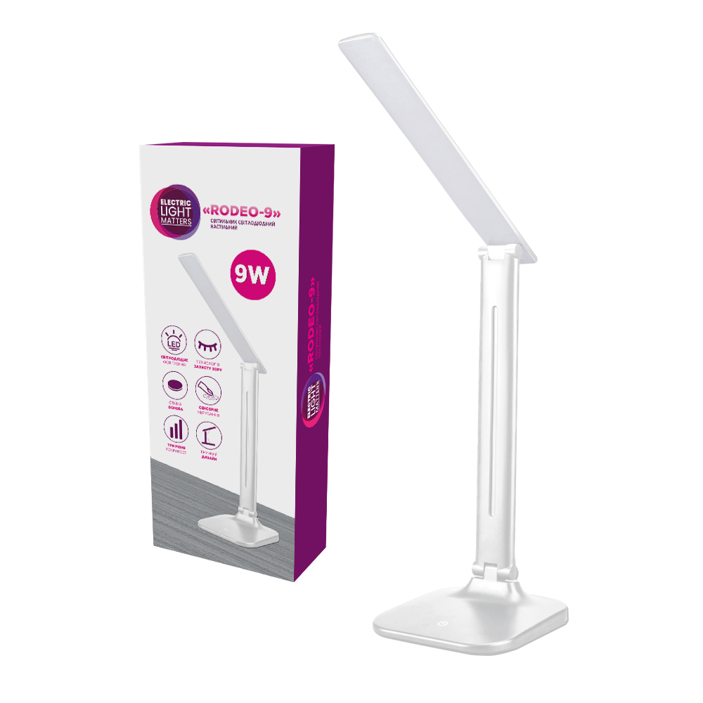 Настільна світлодіодна лампа ELM Rodeo 9W IP20 4000K Біла